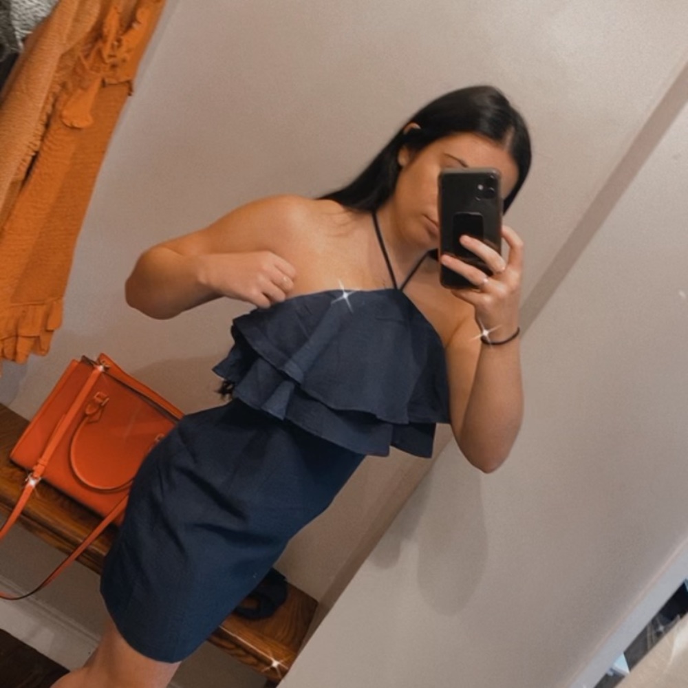Cute navy blue dress worn one time